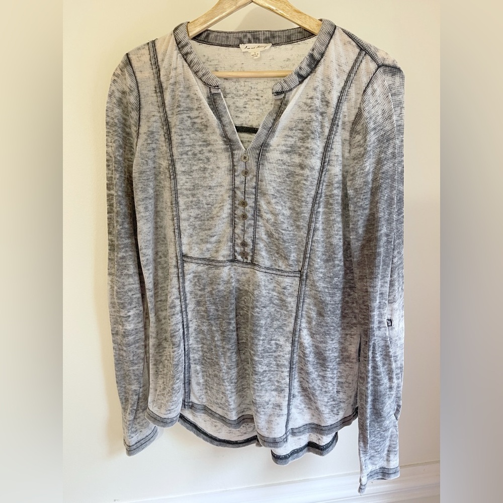 Stylish Heathered Long Sleeve Top